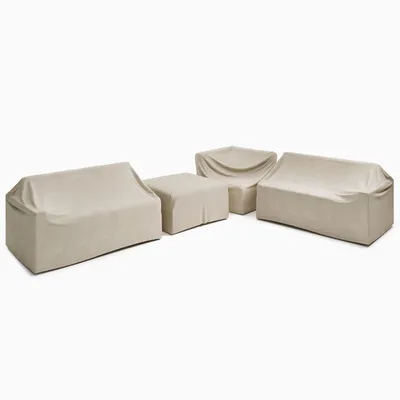 Portside Outdoor -Piece Ottoman Sectional Protective Cover | West Elm
