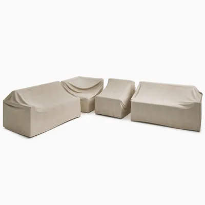 Portside Outdoor 4-Piece Sectional Protective Cover | West Elm