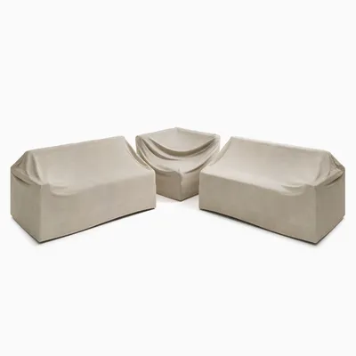 Portside Outdoor 3-Piece L-Shaped Sectional Protective Cover | West Elm