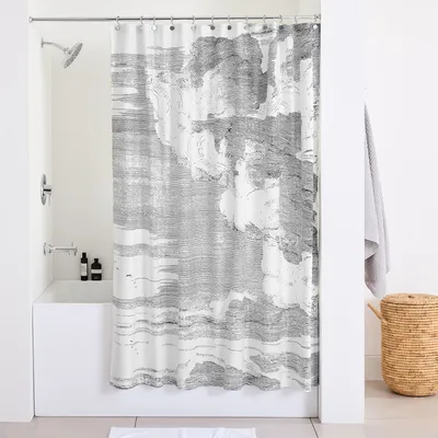 Etched Cloud Shower Curtain | West Elm