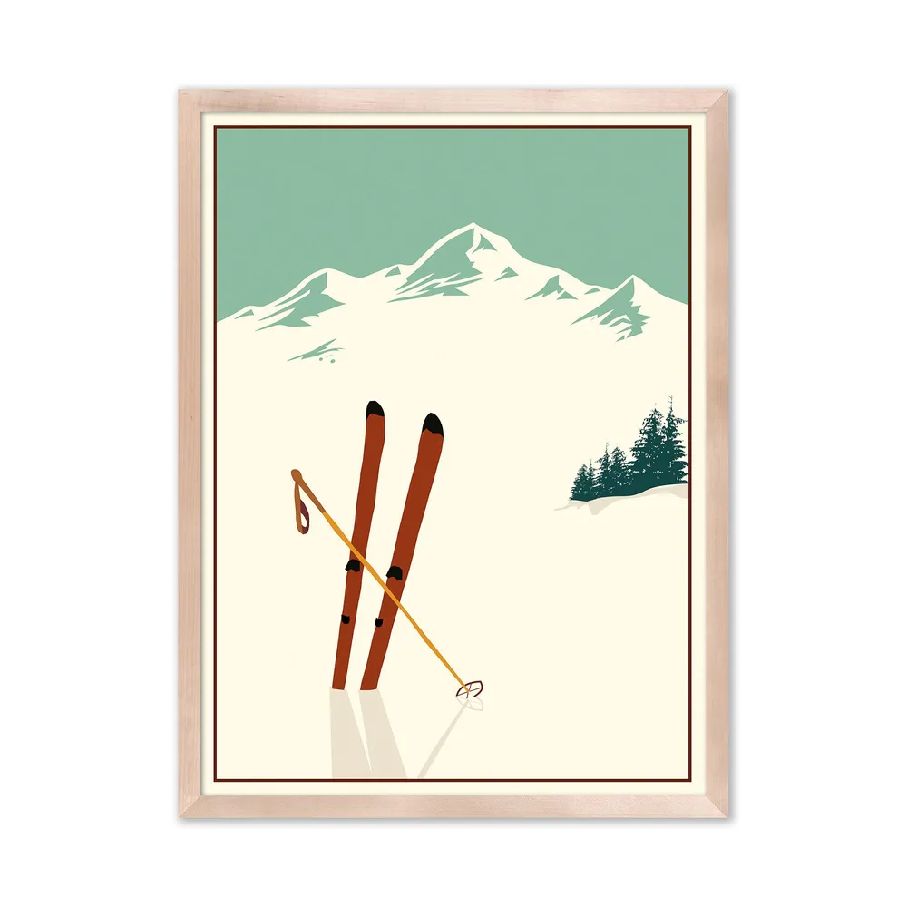 Vintage Winter Ski Framed Art Print | West Elm