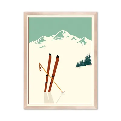 Vintage Winter Ski Framed Art Print | West Elm