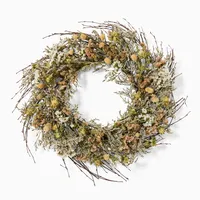 Dried White Twig Wreath | West Elm
