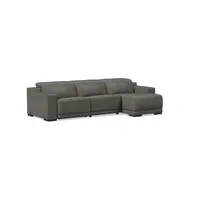 Dalton Motion Reclining Leather 3-Piece Chaise Sectional (119.5") | West Elm