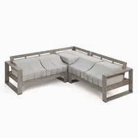 Portside Outdoor -Piece L-Shaped Sectional Incorporated Protective Cover | West Elm