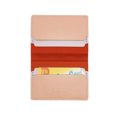 MoMA Pink Recycled Leather Wallet | West Elm