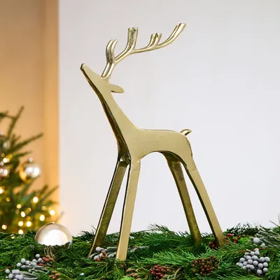 Rough Cast Reindeer - Antique Bronze | West Elm