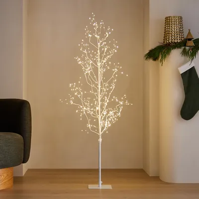 Light-Up White Christmas Tree | West Elm