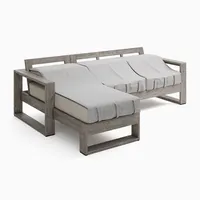 Portside Outdoor -Piece Chaise Sectional Incorporated Protective Cover | West Elm