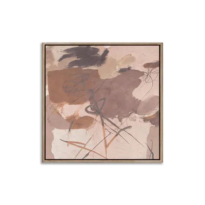Muted Tans Framed Canvas Wall Art | West Elm