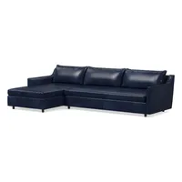 Easton Leather 2 Piece Chaise Sectional | Sofa With West Elm