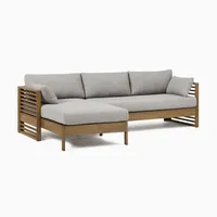 Santa Fe Slatted Outdoor 2-Piece Chaise Sectional (95") | West Elm