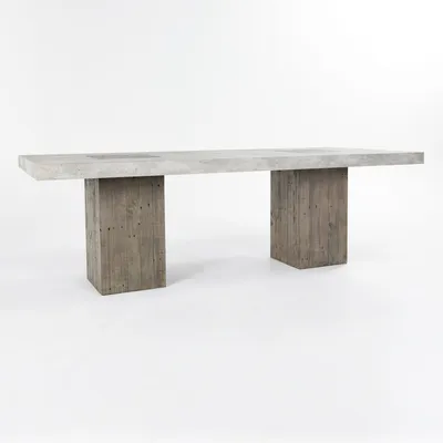 Two-Toned Reclaimed Wood Rectangle Dining Table (94") | West Elm
