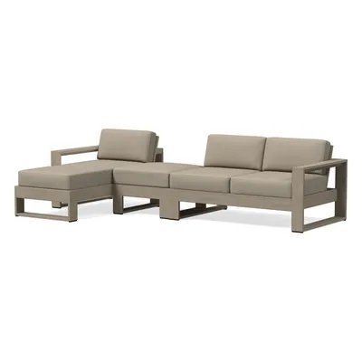 Portside Outdoor 3-Piece Ottoman Chaise Sectional Cushion Covers | West Elm