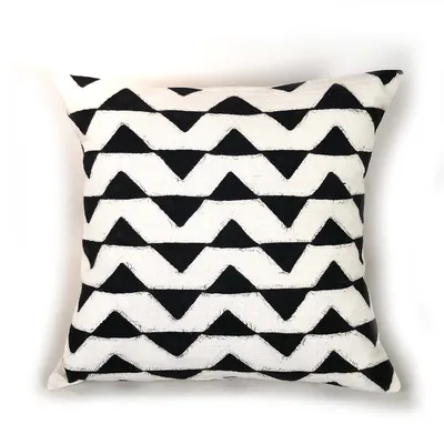 Tonga Pillow Cover - Black Triangle | West Elm