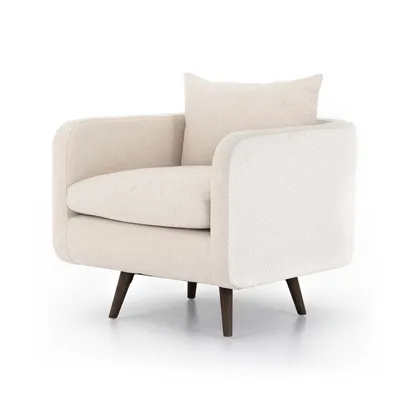 Rounded Back Swivel Chair | West Elm