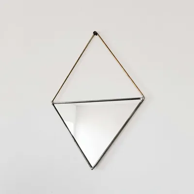 SZKLO Glass Triangle Mirror - 10.5"Wx 14"H | West Elm
