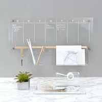 Acrylic Weekly Calendar and Wall Hanging Organizer Set of 4 | West Elm
