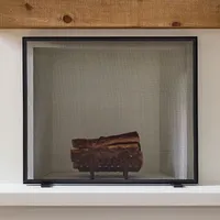 Thin Metal Fireplace Screen | West Elm