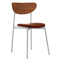 Mid-Century Modern Petal Leather Dining Chair | West Elm