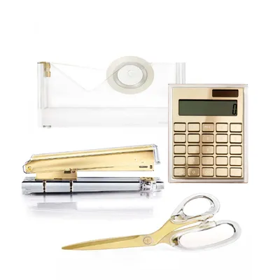 Acrylic Essential Office Supplies Accessories Set | West Elm