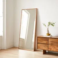Thin Wood Floor Mirror - 30"W x 72"H | West Elm