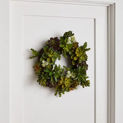 Faux Succulent Wreath | West Elm