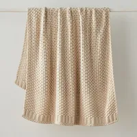 Chunky Cotton Knit Throw | West Elm