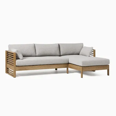 Santa Fe Slatted Outdoor 2-Piece Chaise Sectional (95") | West Elm