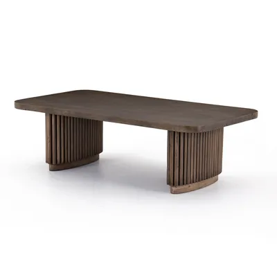 Ridged Base Coffee Table | Modern Living Room Furniture | West Elm