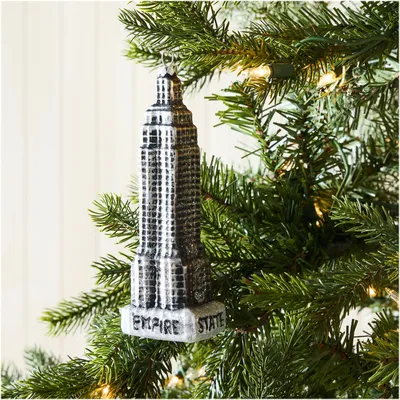 Glass Empire State Building Ornament | West Elm