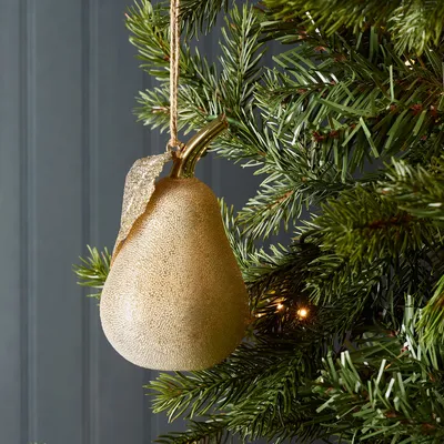 Glass Pear Ornament | West Elm