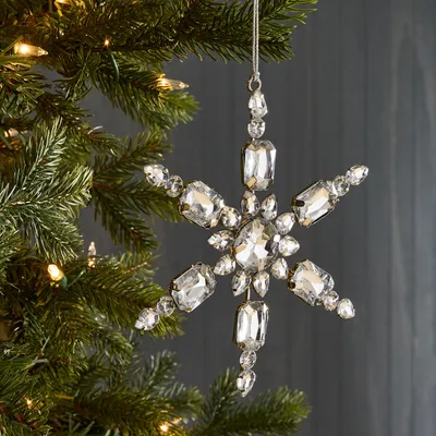 Jeweled Snowflake Ornament | West Elm