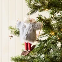Felt Skier Mouse Ornament | West Elm