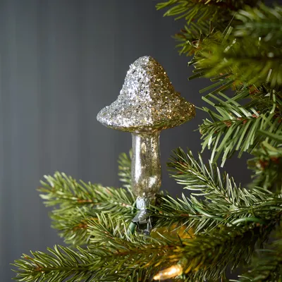 Glass Mushroom Ornament | West Elm