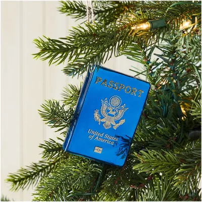 Glass Passport Ornament | West Elm