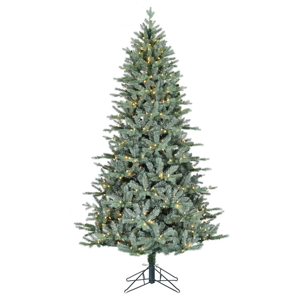 Pre-Lit Faux Blue Spruce Tree - 7.5' | West Elm