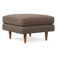 Haven Loft Leather Ottoman | West Elm