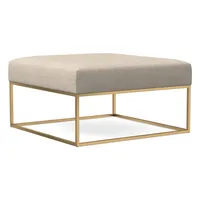 Box Frame Square Ottoman | West Elm