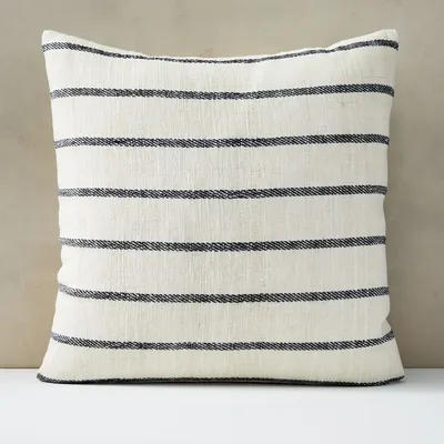 Cotton Silk Simple Stripe Pillow Cover | West Elm