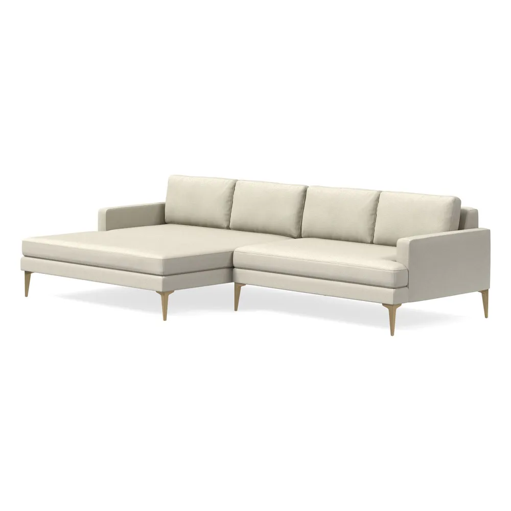 Andes 3 Piece Chaise Sectional, Sofa With Chaise