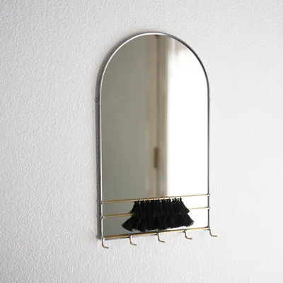 SZKLO Glass Arched Mirror Wall Organizer | West Elm