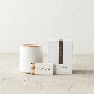 Convivial Lavender Seed Minimal Candle | West Elm