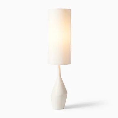 Asymmetry Ceramic Floor Lamp - White | West Elm