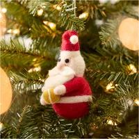 Felt Santa & Present Ornament | West Elm