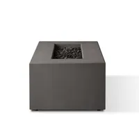 Tall 60" Rectangle Outdoor Concrete Fire Table | West Elm