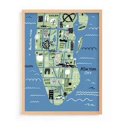 I Love New York Framed Wall Art by Minted for West Elm Kids |