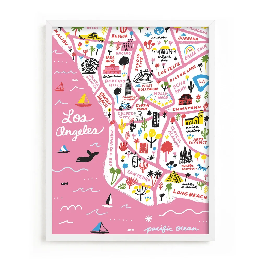 I Love Los Angeles Framed Wall Art by Minted for West Elm Kids |