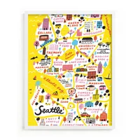 I love Seattle Framed Wall Art by Minted for West Elm Kids |