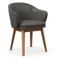 Wayne Leather Dining Arm Chair | West Elm